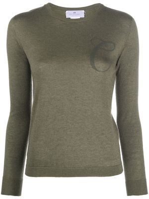 Dee Ocleppo C initial-print knitted top - Green