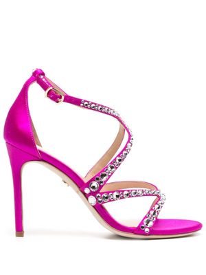 Dee Ocleppo Fiji 90mm crystal-embellished sandals - Pink