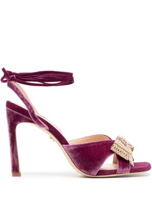 Dee Ocleppo Gina 95mm velvet sandals - Purple