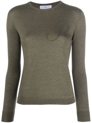 Dee Ocleppo P initial-print knitted top - Green