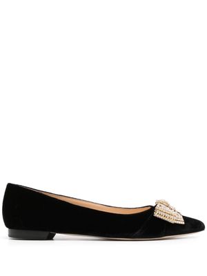 Dee Ocleppo Pretty velvet ballerina shoes - Black