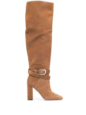 Dee Ocleppo Samantha 95mm knee-high suede boots - Brown