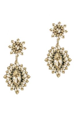 Deepa Gurnani Alianah Crystal Drop Earrings in Gold