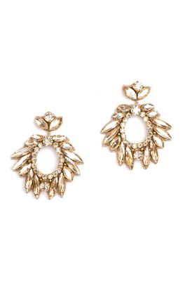 Deepa Gurnani Zienna Crystal Drop Earrings in Gold