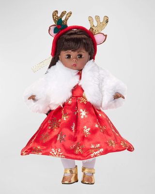 Deer Santa Collectible Christmas Dark Skin Doll