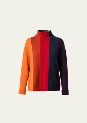 Degrade Stripe Cashmere Sweater