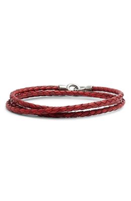 Degs & Sal Braided Wrap Bracelet in Red