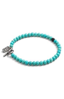 Degs & Sal Men's Beaded Bracelet in Turquoise