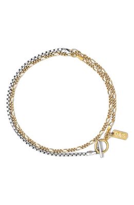 Degs & Sal Men's Layered Chain Bracelet in Silver/gold