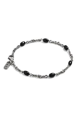 Degs & Sal Men's Twisted Cable Chain Bracelet in Black