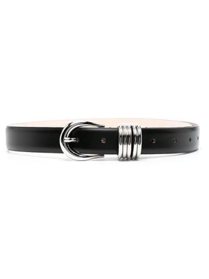 Déhanche Hollyhock leather belt - Black