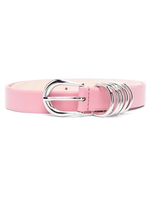 Déhanche Hollyhock leather belt - Pink