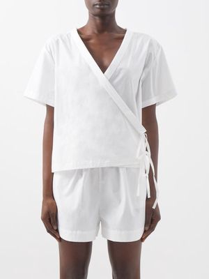 Deiji Studios - The Double Organic-cotton Top And Shorts - Womens - White