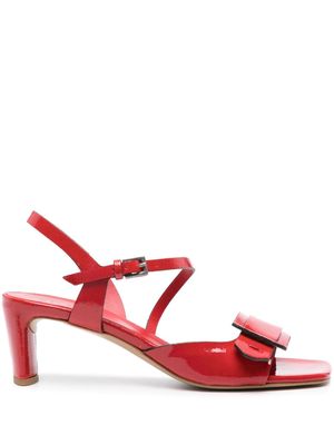 Del Carlo 50mm leather sandals - Red