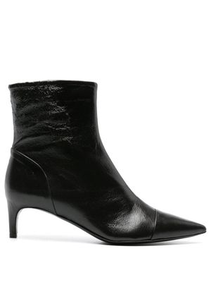 Del Carlo 50mm pointed-toe leather boots - Black