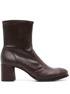 Del Carlo 60mm leather boots - Brown