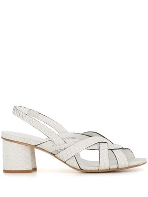 Del Carlo 65mm leather sandals - White