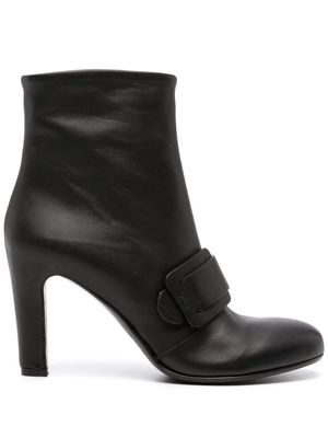 Del Carlo 90mm buckle-detail leather boots - Black