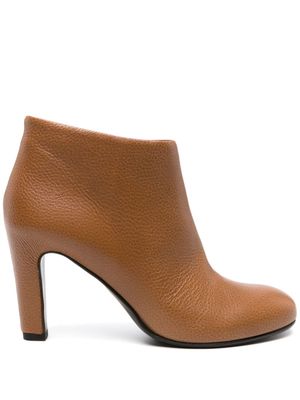 Del Carlo 90mm leather ankle boots - Brown