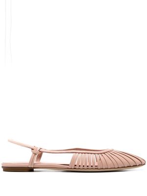Del Carlo cut-out slingback ballerina shoes - Pink