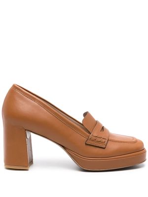 Del Carlo Holly 55mm leather pumps - Brown