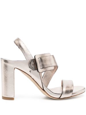 Del Carlo metallic-effect open-toe sandals - Gold
