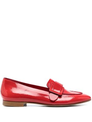 Del Carlo patent-finish calf-leather loafers - Red