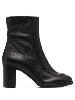 Del Carlo pebbled ankle boots - Black