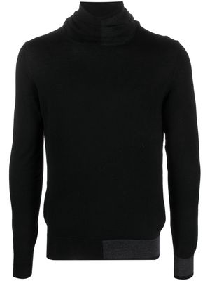 Del Carlo roll-neck merino wool jumper - Black