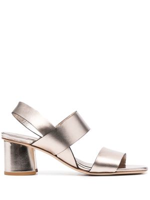 Del Carlo slingback leather sandals - Gold