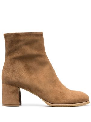 Del Carlo suede 60mm ankle boots - Brown