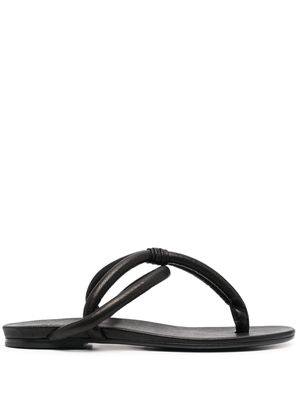 Del Carlo thong-strap leather sandals - Black