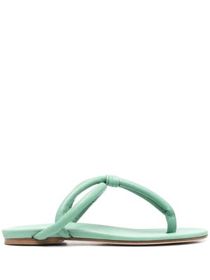 Del Carlo thong-strap leather sandals - Green