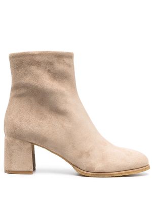 Del Carlo zipped ankle boots - Neutrals