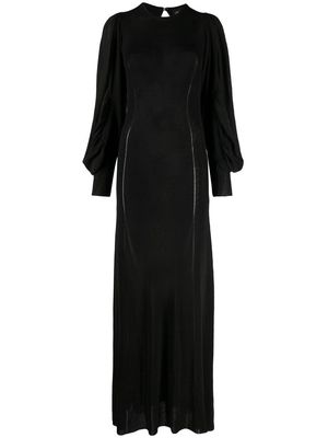 DEL CORE balloon-sleeve maxi dress - Black