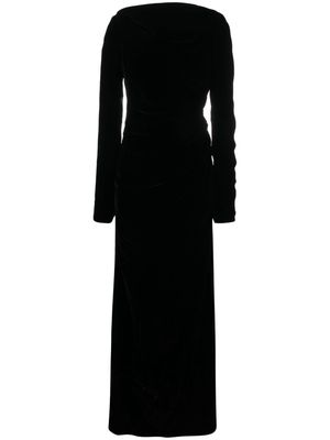 Del Core boat-neck maxi dress - Black