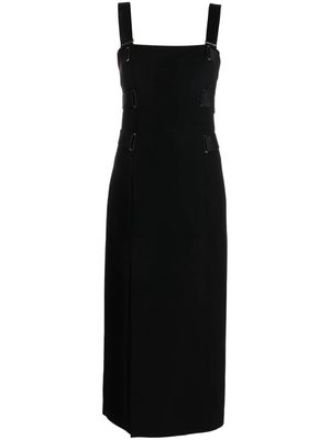 Del Core buckled-straps sleeveless midi dress - Black