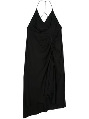 Del Core cowl neck open-bacl dress - Black