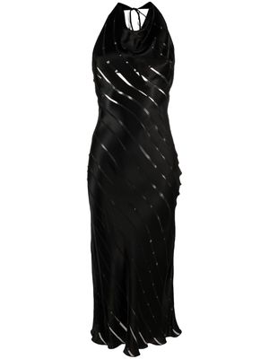 Del Core cowl-neck satin dress - Black