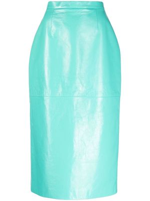 Del Core faux-leather pencil skirt - Green