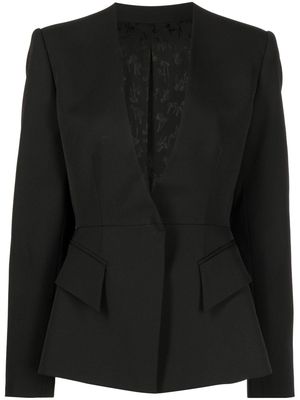 Del Core fitted-waist single-breasted blazer - Black