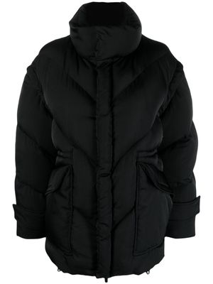 Del Core funnel-neck quilted jacket - Black