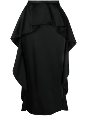 Del Core high-waist ruffled skirt - Black