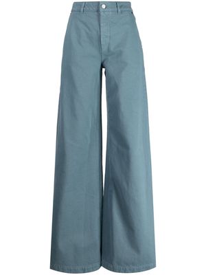 Del Core high-waist wide-leg trousers - Blue