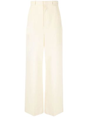 DEL CORE high-waisted wide-leg trousers - Neutrals