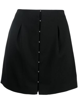 Del Core hook-fastening pleated miniskirt - Black