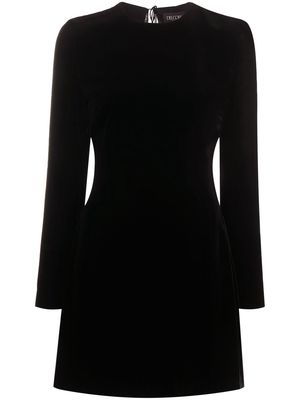 DEL CORE lace-insert long-sleeve dress - Black