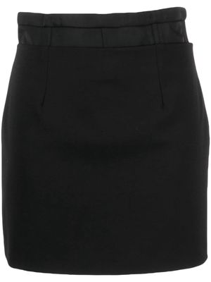 Del Core layered-design straight-hem skirt - Black