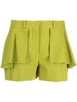 Del Core layered short shorts - Green