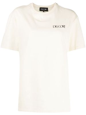 Del Core logo-print cotton T-shirt - Yellow